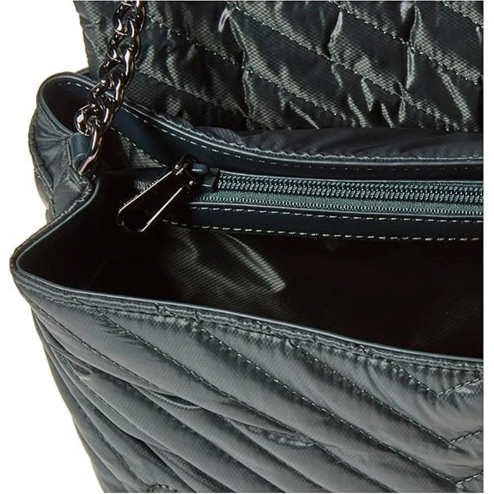 Rebecca Minkoff Edie Flap Shoulder Bag Jumbo‎ Jade Gunmetal